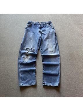 Vintage 90s Cherokee Distressed Light Wash Carpenter Jeans